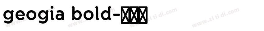 geogia bold字体转换